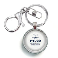 Thumbnail for Ryan PT-22 Recruit - Heritage - Circle Key Chain - White