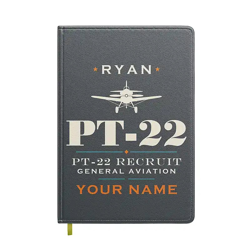 Ryan PT-22 Recruit - Heritage + Name - Notebook - Gray