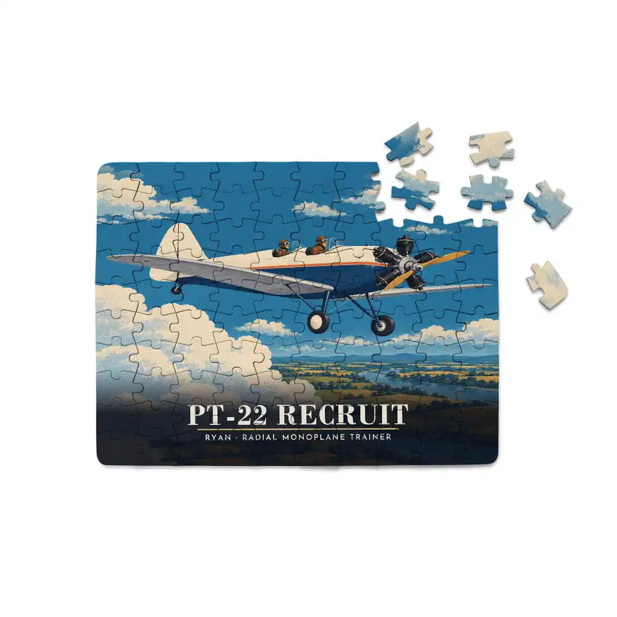 Ryan PT-22 Recruit - Horizontal + Text - Canvas Puzzle
