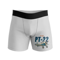 Thumbnail for Ryan PT-22 Recruit - Men Boxers - Cartoon - Light Gray