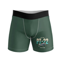 Thumbnail for Ryan PT-22 Recruit - Men Boxers - Original + Name - Dark Green