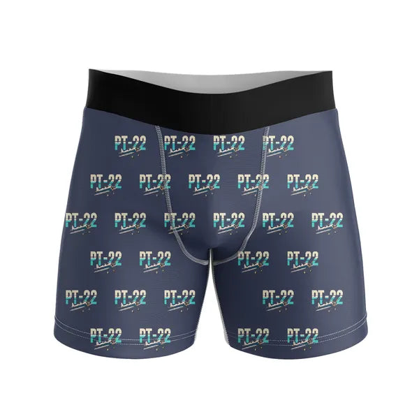 Ryan PT-22 Recruit - Men Boxers - Original Pattern - Navy Blue