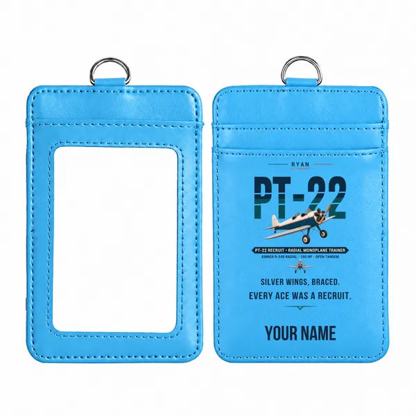 Ryan PT-22 Recruit - Original - ID Card Holder - Blue + Name