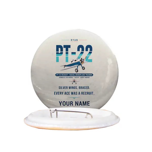 Ryan PT-22 Recruit - Original + Name - Pin - Beige