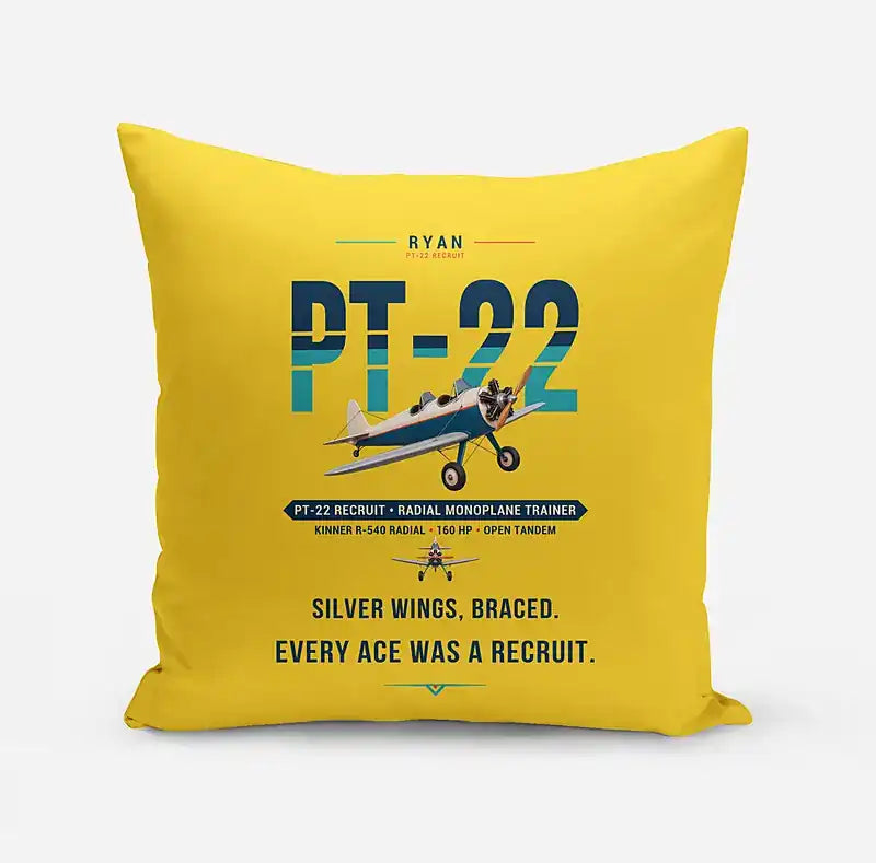 Ryan PT-22 Recruit - Original - Pillow - Yellow