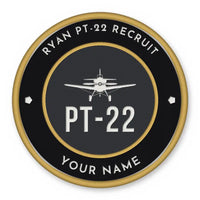 Thumbnail for Ryan PT-22 Recruit Patches - Circle + Name - Black Gold