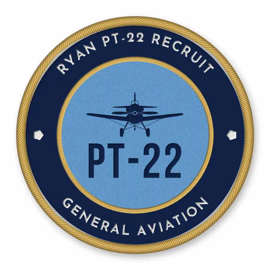 Ryan PT-22 Recruit Patches - Circle - Navy Sky