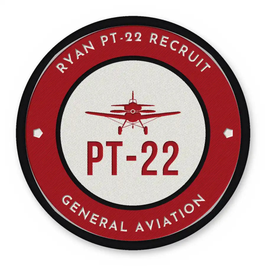 Ryan PT-22 Recruit Patches - Circle - Red White