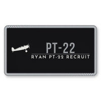 Thumbnail for Ryan PT-22 Recruit Patches - Rectangle - Black Silver