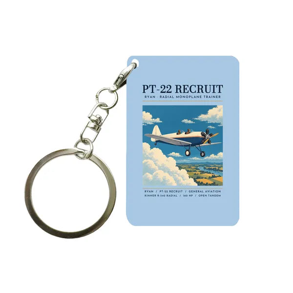 Ryan PT-22 Recruit - Poster - Key Chain - Light Blue