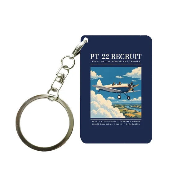 Ryan PT-22 Recruit - Poster - Key Chain - Navy Blue