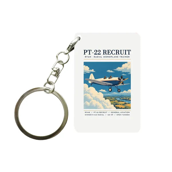 Ryan PT-22 Recruit - Poster - Key Chain - White
