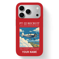 Thumbnail for Ryan PT-22 Recruit - Poster + Name - MagSafe iPhone 17 Pro - Red