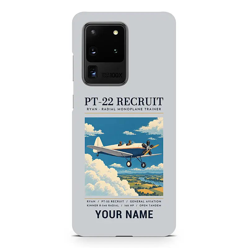 Ryan PT-22 Recruit - Poster + Name - Samsung Case - Light Gray
