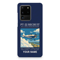 Thumbnail for Ryan PT-22 Recruit - Poster + Name - Samsung Case - Navy Blue