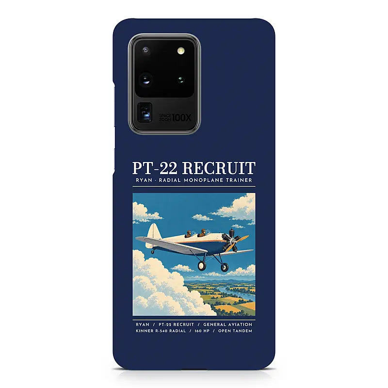 Ryan PT-22 Recruit - Poster - Samsung Case - Navy Blue