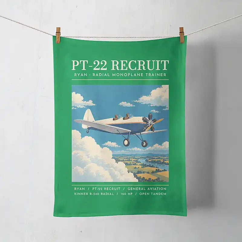 Ryan PT-22 Recruit - Poster - Towel - Green
