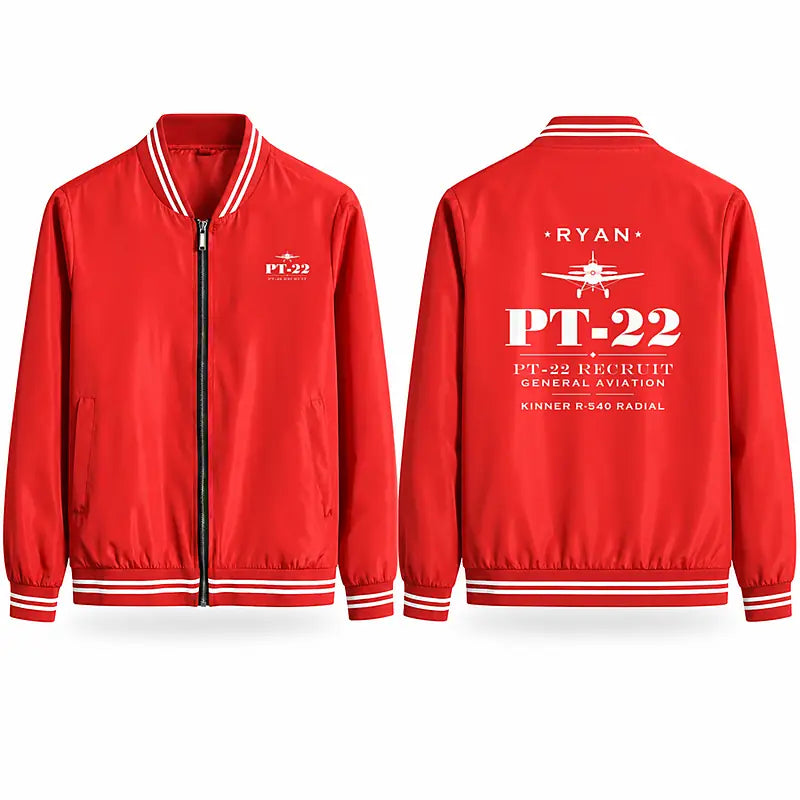 Ryan PT-22 Recruit Stylish Jackets - Baseball Collar - Heritage - Red