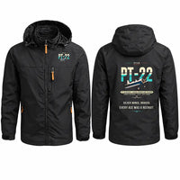 Thumbnail for Ryan PT-22 Recruit Stylish Jackets - Hooded Windbreaker - Original - Black