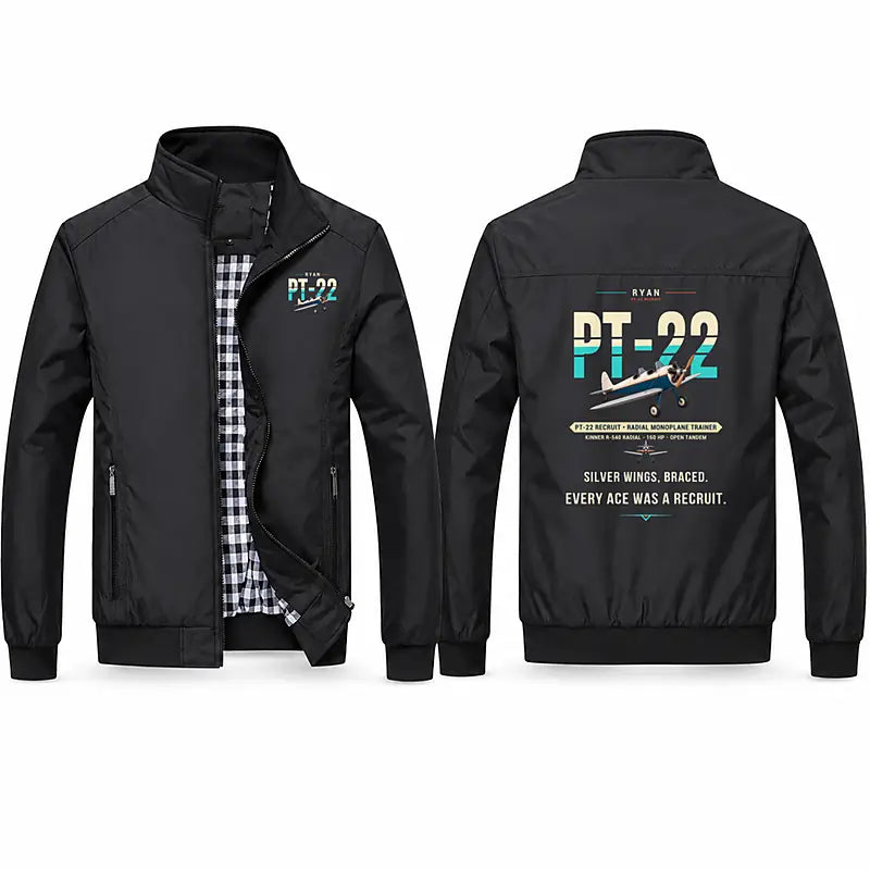Ryan PT-22 Recruit Stylish Jackets - Stand Collar - Original - Black