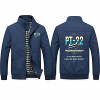 Thumbnail for Ryan PT-22 Recruit Stylish Jackets - Stand Collar - Original - Navy Blue