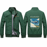 Thumbnail for Ryan PT-22 Recruit Stylish Jackets - Stand Collar - Poster - Green