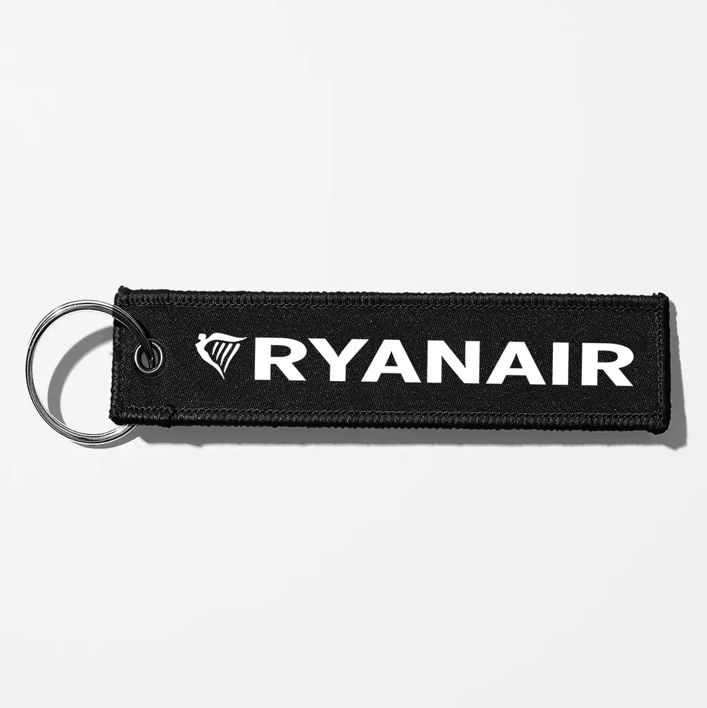 Ryanair Airlines Crew & Staff Tag Key Chains - Black