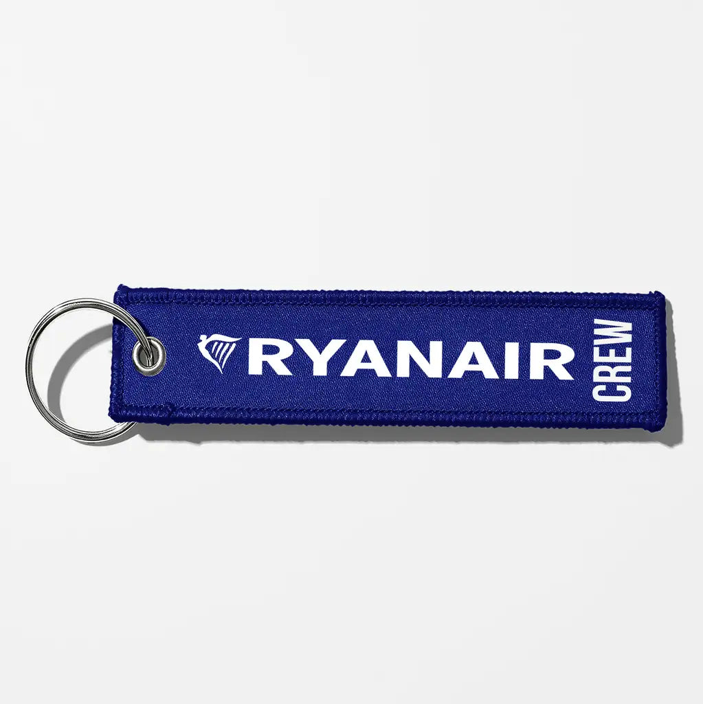 Ryanair Airlines Crew & Staff Tag Key Chains - Blue - Crew