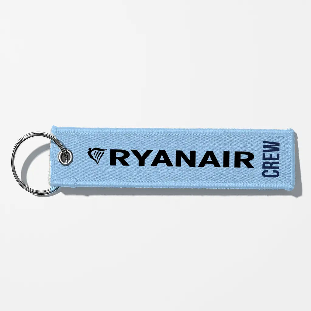 Ryanair Airlines Crew & Staff Tag Key Chains - Light Blue - Crew
