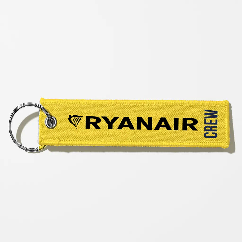 Ryanair Airlines Crew & Staff Tag Key Chains - Yellow - Crew