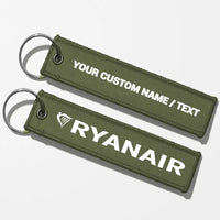 Thumbnail for Ryanair Airlines Crew & Staff Tag Key Chains - Green Army - Personalized