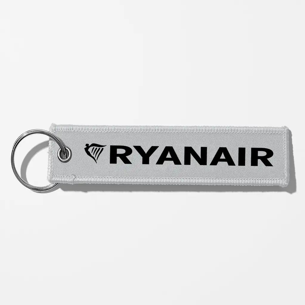 Ryanair Airlines Crew & Staff Tag Key Chains - Light Gray