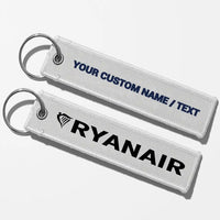 Thumbnail for Ryanair Airlines Crew & Staff Tag Key Chains - White - Personalized