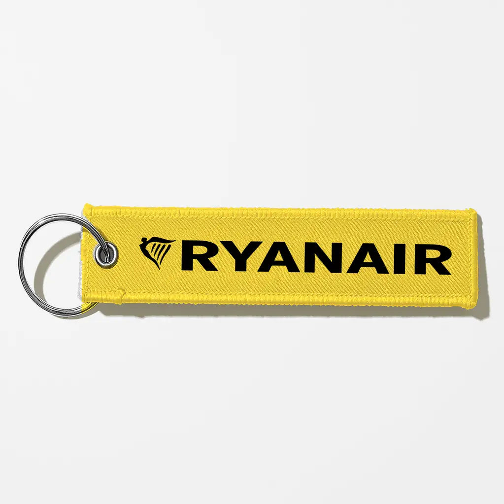 Ryanair Airlines Crew & Staff Tag Key Chains - Yellow