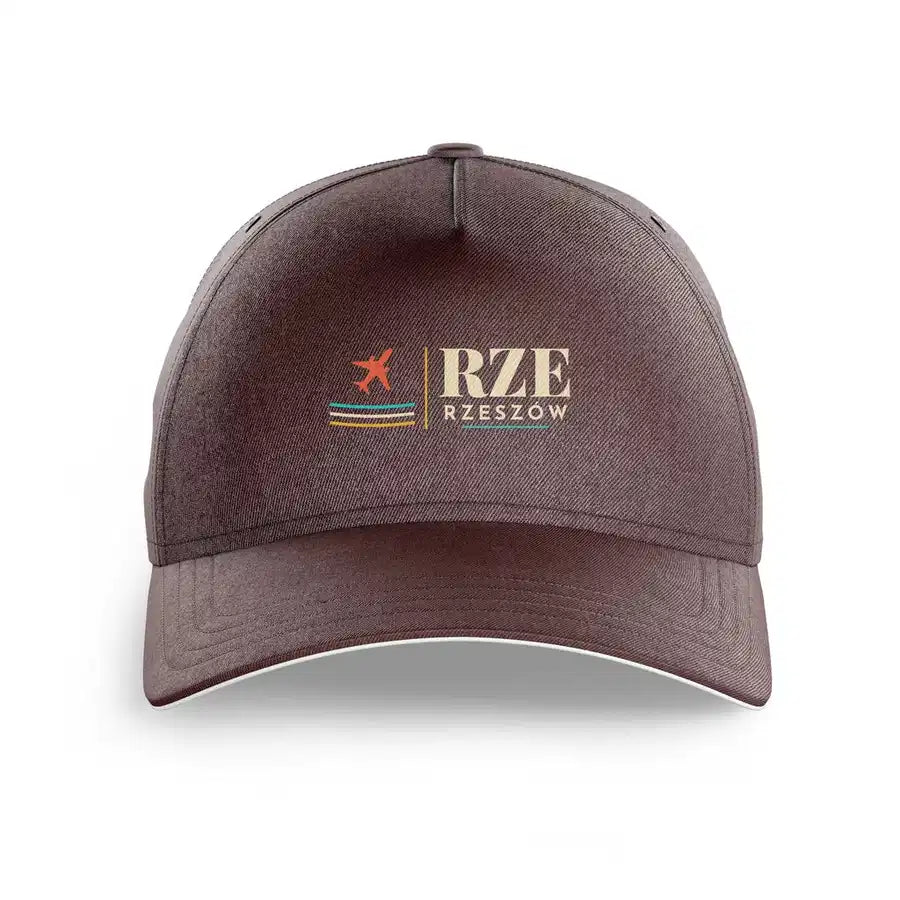 Rzeszów-Jasionka Airport (RZE) printed hat - brown