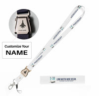 Thumbnail for S-3B Viking seat belt lanyard - white with name