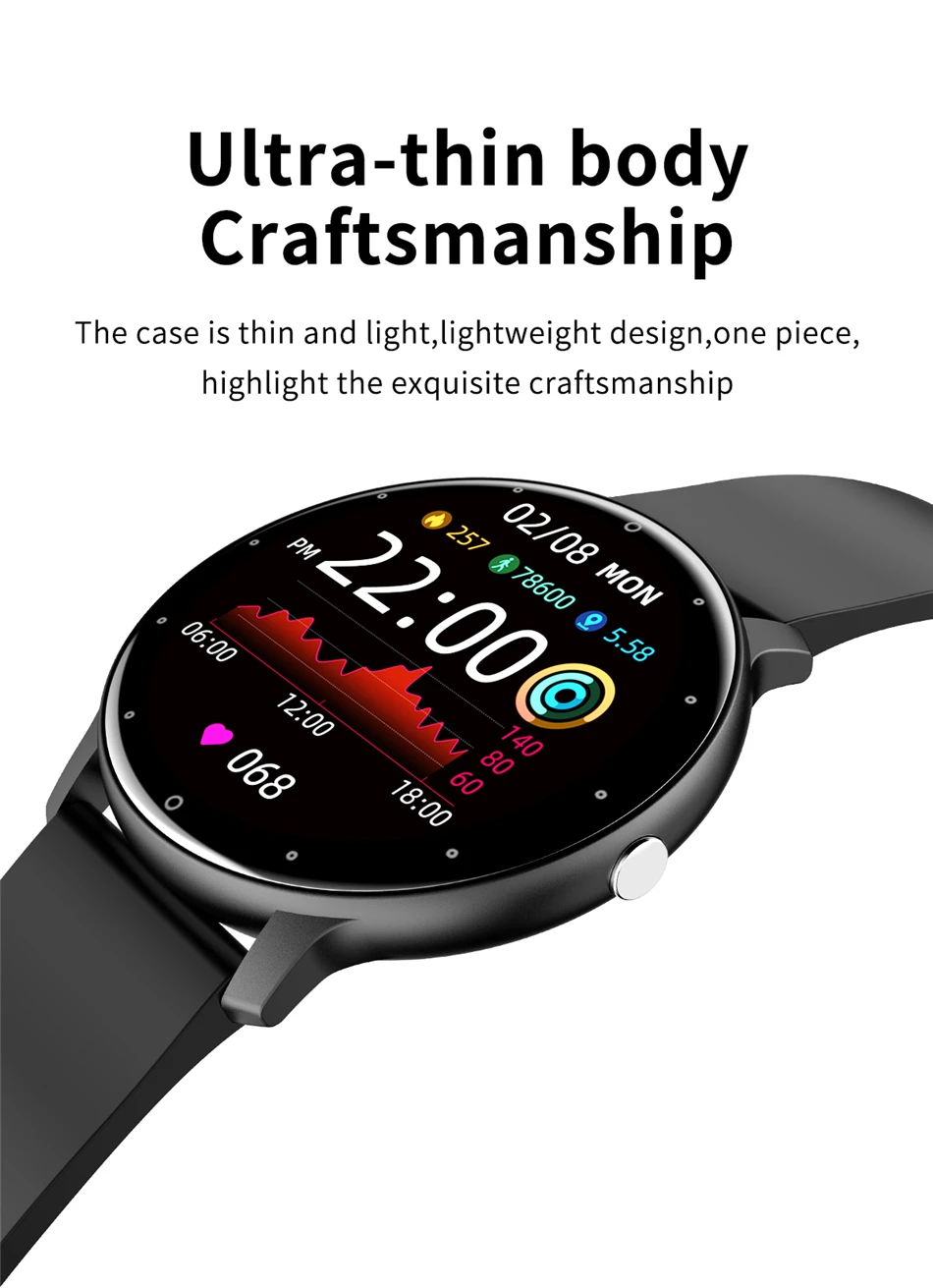 ZL02D Waterproof Smart Bracelet: Heart Rate, Blood Pressure & Sleep Tracking for Active Lifestyles