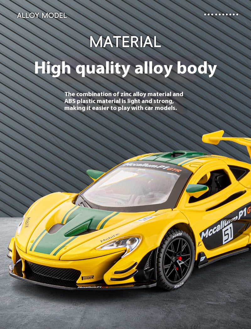 1:22 McLaren P1 GTR Alloy Supercar Model with Sound-Light