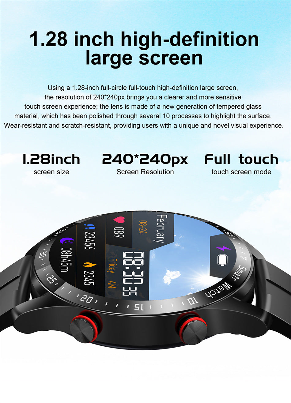 HW20 Smart Watch with ECG + PPG: 1.46" Large Screen Business Stainless Steel Strap & Call Function