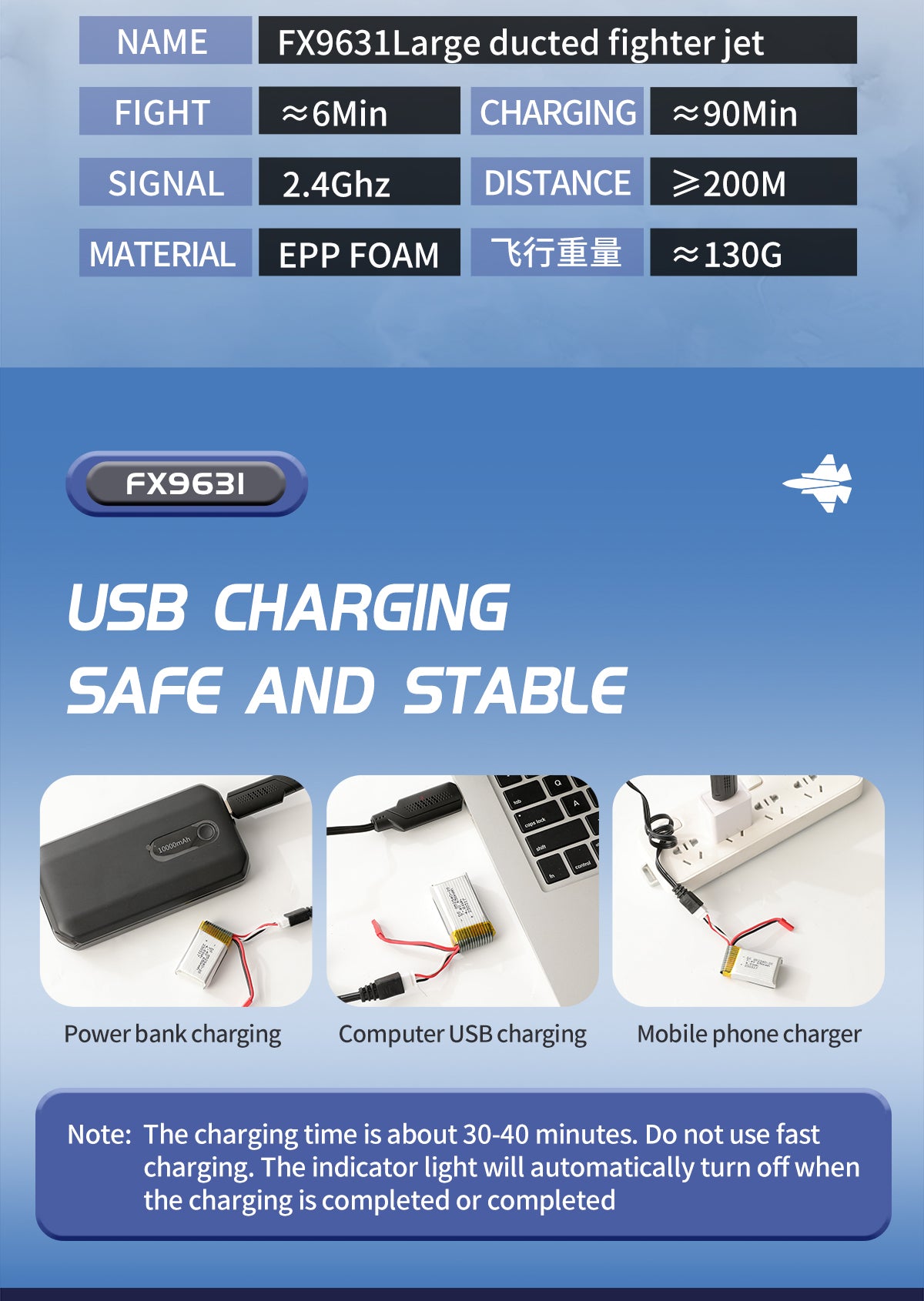 Thelink FX9631 RC Plane 2.4G 4Channels Airplane J-35 Remote Control