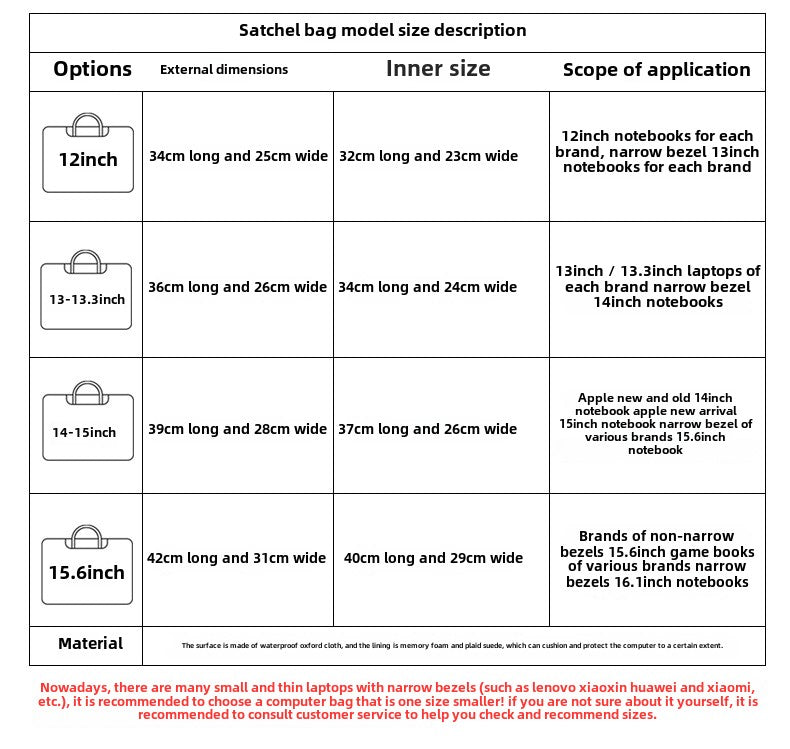 Waterproof Contrast Color Shoulder Laptop Bag