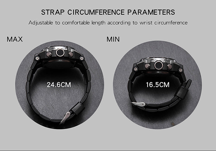 Style Men Sports Watches Dual Display LED Digital Electronic Quartz Wristwatches 50M Waterproof Swimming Military Watch