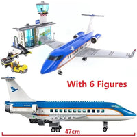 Thumbnail for City Manned Passenger plane Aircraft Building Blocks Bricks Space Shuttle 694PCS Model  60104