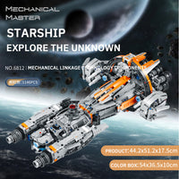 Thumbnail for High-Tech Starship Combat MOC Starfighter Building Blocks +Stand+Light