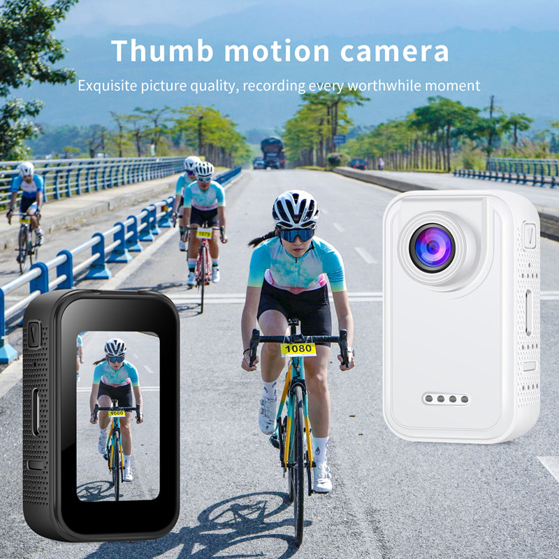 Waterproof 2K Thumb-Size Action Camera with 1.47″ HD Screen, Moto Mount