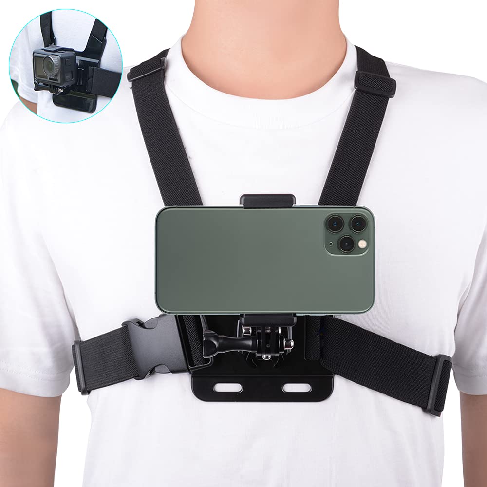 Anti-Slide 360° Rotary Mobile Phone Chest Strap Holder (for Video Recording & Camera Harness)