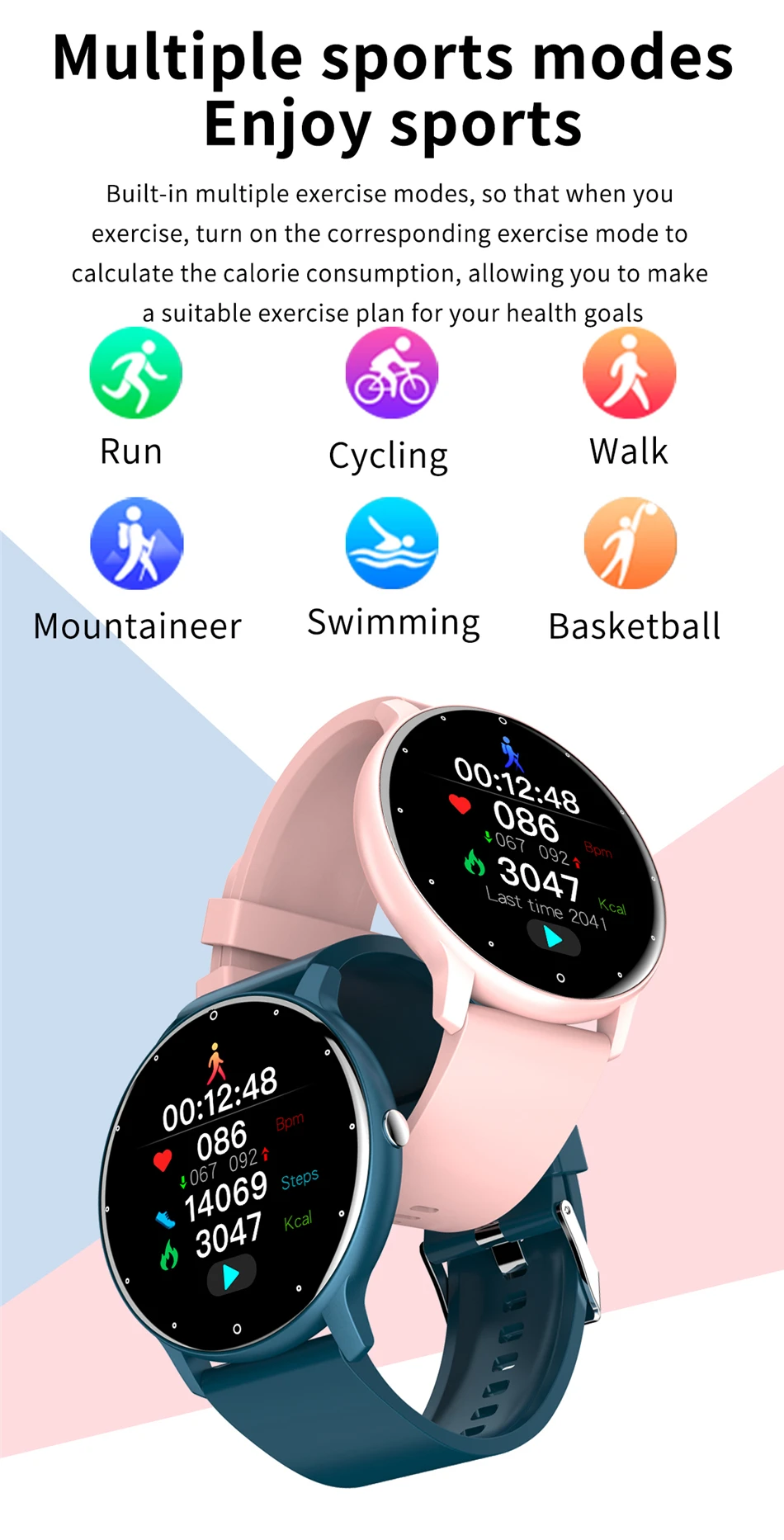 ZL02D Waterproof Smart Bracelet: Heart Rate, Blood Pressure & Sleep Tracking for Active Lifestyles