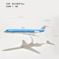 Thumbnail for KLM Royal Dutch Airlines Fokker FK-100 FK100 Airplane Model (1:100 Scale)
