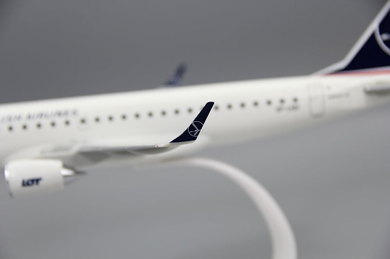 LOT Polish Air E195 E-195 Airplane Model (1/100 Scale)