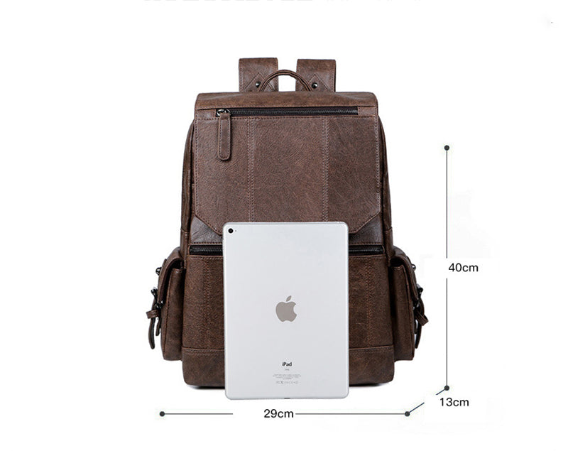 Fashion Vintage PU Leather Men's Backpack
